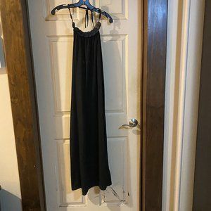 Black Long Dress with Decorative Beads